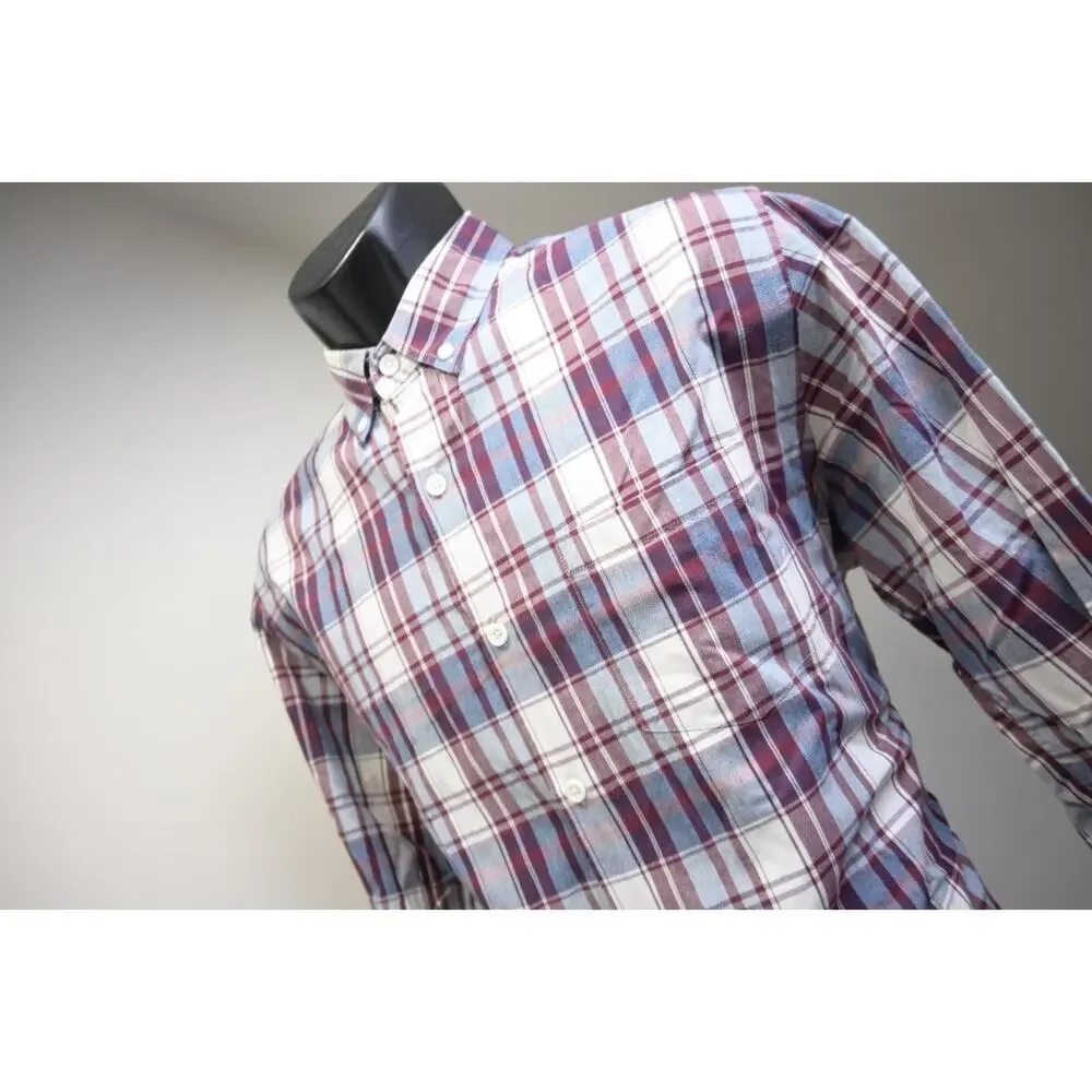 J Crew Classic Fit Dress Shirt Plaid Casual‎ Long Sleeve Mens Size Medium